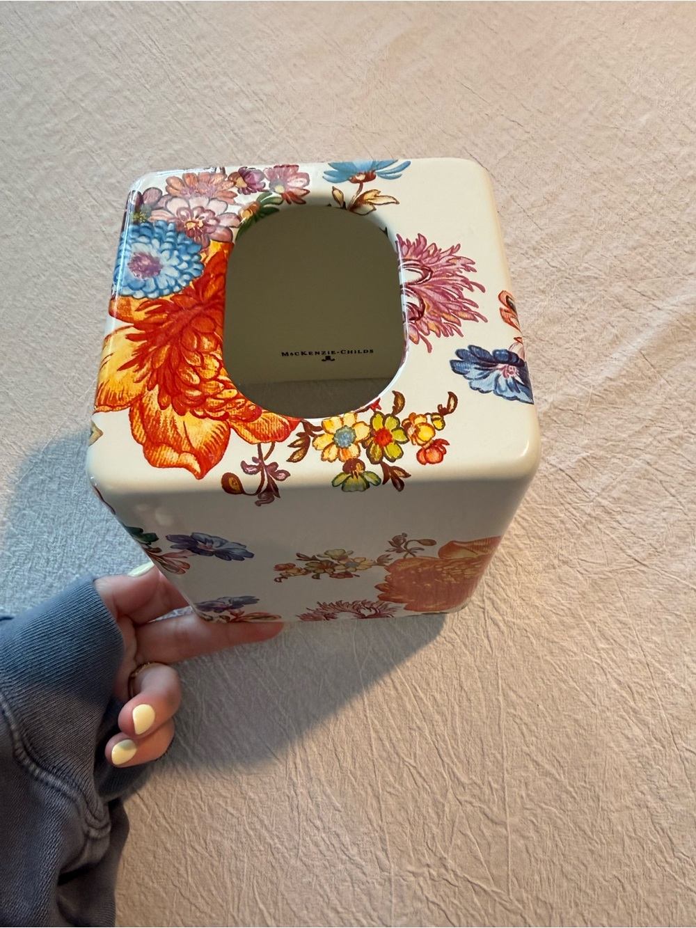 McKenzie-Childs Floral Market Tissue Box Cover